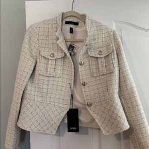 White House Black Market Textured Cream Jacket